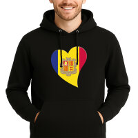 Unisex Hoodie Andora Flagge Herz