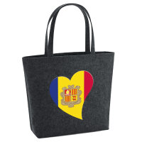 Filz Shopper Andora Flagge Herz 22 Liter