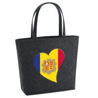 Filzshopper Andora Flagge Herz, 22 Liter