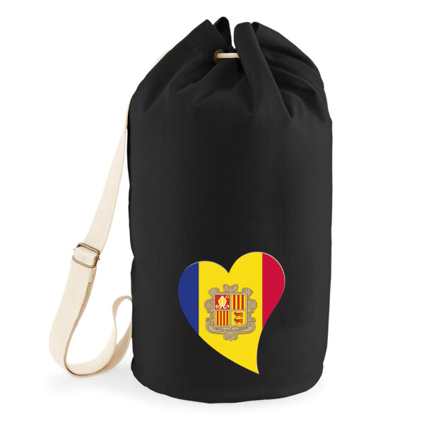 Seesack Andora Flagge Herz 20 Liter Black