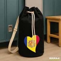 Seesack Andora Flagge Herz 20 Liter Black