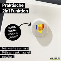 Magnet Andora Flagge Herz 59mm Kühlschrankmagnet