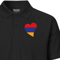 Herren Polo Shirt Armenien Flagge Herz