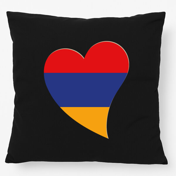 Kissen Armenien Flagge Herz 40x40cm