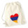 Turnbeutel Armenien Flagge Herz 12 Liter