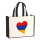 Jutetasche Armenien Flagge Herz 21 Liter Black