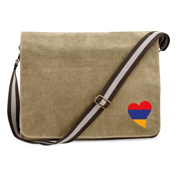 Umhängetasche Armenien Flagge Herz 14 Liter