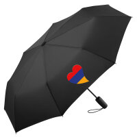 Regenschirm Armenien Flagge Herz 98cm Schwarz