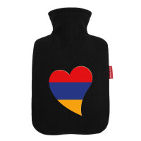 Wärmflasche Armenien Flagge Herz