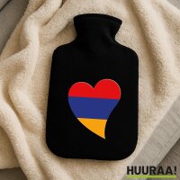 Wärmflasche Armenien Flagge Herz