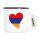 Emaille Tasse Armenien Flagge Herz 300ml Vintage