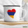 Emaille Tasse Armenien Flagge Herz 300ml Vintage