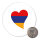 Magnet Armenien Flagge Herz 59mm Kühlschrankmagnet