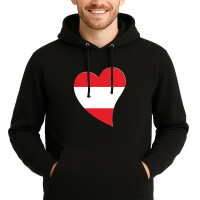 Unisex Hoodie Österreich Flagge Herz