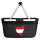 Einkaufskorb faltbar Österreich Flagge Herz 20 Liter Black