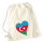 Turnbeutel Aserbaidschan Flagge Herz 12 Liter