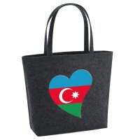 Filzshopper Aserbaidschan Flagge Herz, 22 Liter