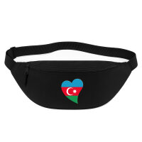 Bauchtasche Aserbaidschan Flagge Herz 2,5 Liter Black