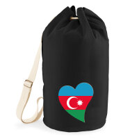 Seesack Aserbaidschan Flagge Herz 20 Liter Black