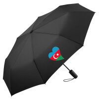 Regenschirm Aserbaidschan Flagge Herz 98cm Schwarz