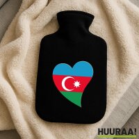 Wärmflasche Aserbaidschan Flagge Herz