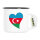 Emaille Tasse Aserbaidschan Flagge Herz 300ml Vintage