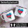 Emaille Tasse Aserbaidschan Flagge Herz 300ml Vintage