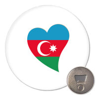 Magnet Aserbaidschan Flagge Herz 59mm...