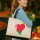 Jutetasche Belarus Flagge Herz 21 Liter Black