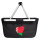 Einkaufskorb faltbar Belarus Flagge Herz 20 Liter Black