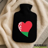 Wärmflasche Belarus Flagge Herz