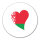 Aufkleber Belarus Flagge Herz 10cm rund