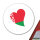 Aufkleber Belarus Flagge Herz 10cm rund
