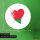 Aufkleber Belarus Flagge Herz 10cm rund