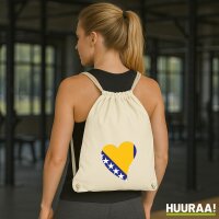Turnbeutel Bosnien und Herzegowina Flagge Herz 12 Liter