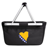 Einkaufskorb faltbar Bosnien und Herzegowina Flagge Herz...