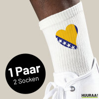 Unisex Socken Bosnien und Herzegowina Flagge Herz Baumwolle