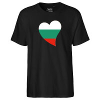 Herren T-Shirt Bulgarien Flagge Herz