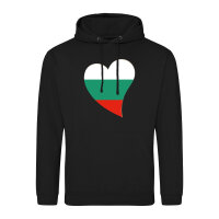 Unisex Hoodie Bulgarien Flagge Herz