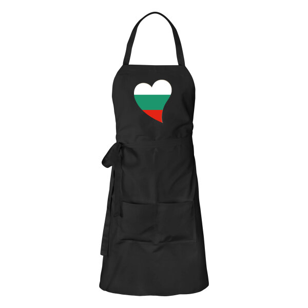 Schürze Bulgarien Flagge Herz mit Taschen