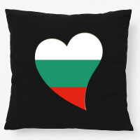 Kissen Bulgarien Flagge Herz 40x40cm