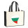 Jutetasche Bulgarien Flagge Herz 21 Liter Black
