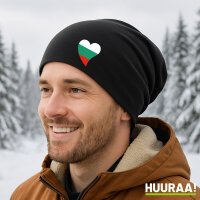 Beanie Bulgarien Flagge Herz