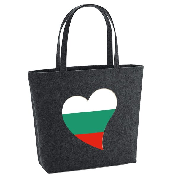 Filzshopper Bulgarien Flagge Herz, 22 Liter