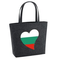Filzshopper Bulgarien Flagge Herz, 22 Liter