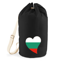 Seesack Bulgarien Flagge Herz 20 Liter Black