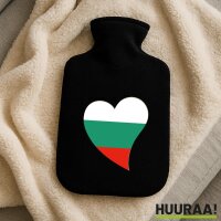 Wärmflasche Bulgarien Flagge Herz