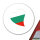 Aufkleber Bulgarien Flagge Herz 10cm rund