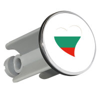 Waschbeckenstöpsel Bulgarien Flagge Herz 4cm