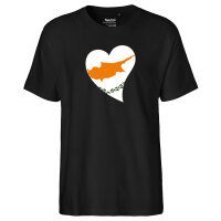 Herren T-Shirt Zypern Flagge Herz